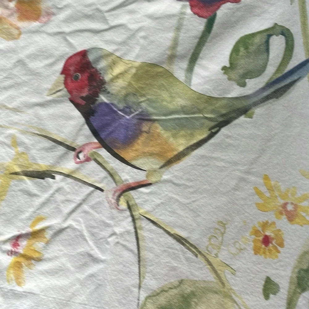 Pottery Barn Painterly Bird Duvet Cover full/queen